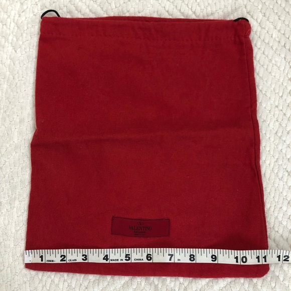 Valentino Garavani Red Felt Dust Bag Shoe Bag - Picture 5 of 6
